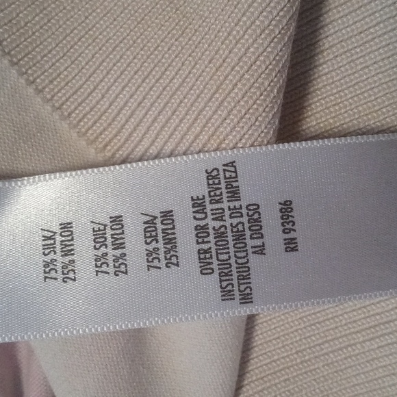 Petite sophisticate 75% silk stretch sweater cardigan size small - Picture 8 of 10